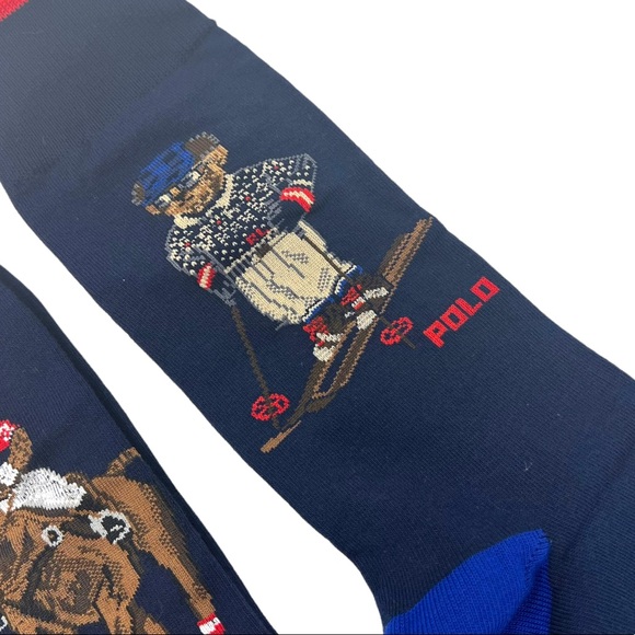 POLO RALPH LAUREN Mens Cortina Bear 3-Pack Socks Gift Set - Picture 10 of 13